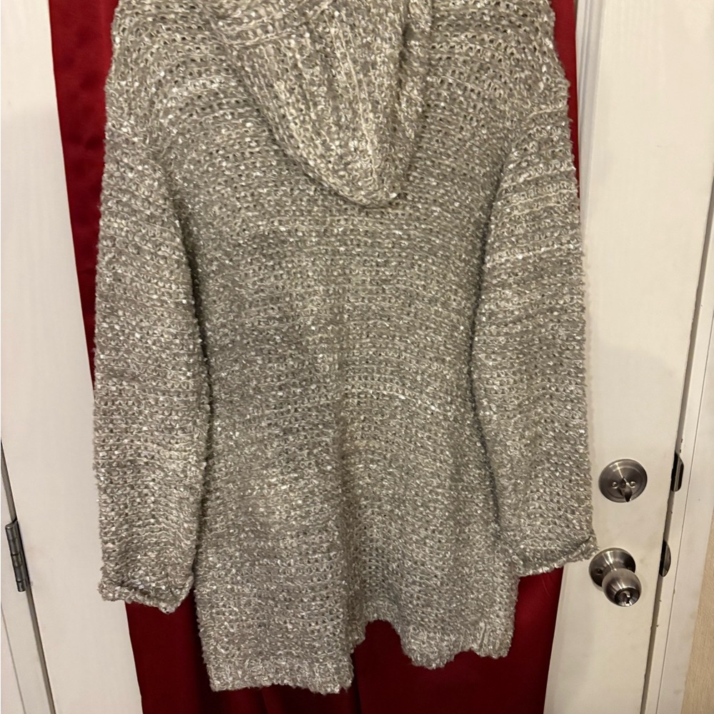 Christina Heathered Gray Cowl Neck Sweater